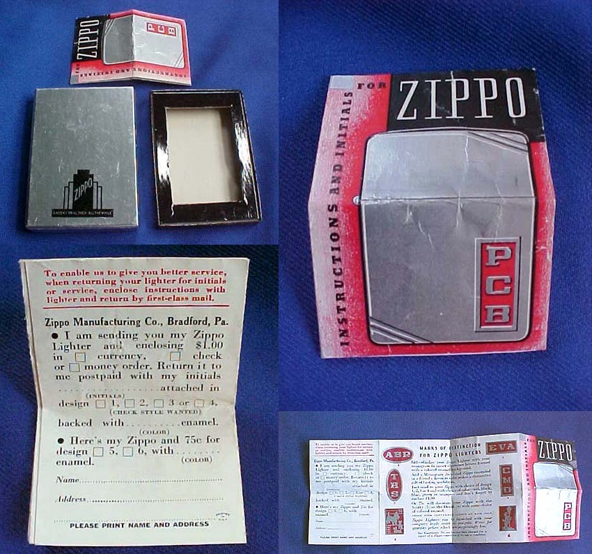 Коробка из-под зажигалки Zippo 30-х годов Коробка из-под зажигалки Zippo 30-х годов