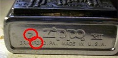 Fake Zippo Bottom Stamp