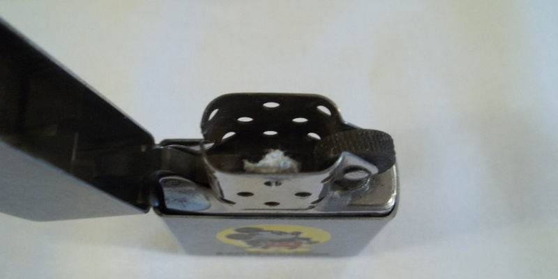 Mickey Mouse Zippo, 1976, ветрозащита и фитиль