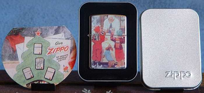 Zippo с изображением новогодней открытки 1955 года.