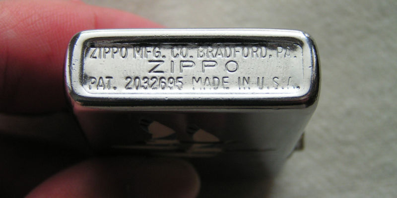Zippo Town and Country, донный штамп